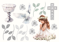 Opłatek na TORT PIERWSZA KOMUNIA ŚWIĘTA WZ.XXV