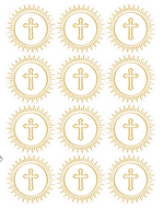 Opłatek na muffinki PIERWSZA KOMUNIA ŚWIĘTA WZ.IV