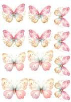 Opłatek na tort MOTYLKI RÓŻOWE WZ. I