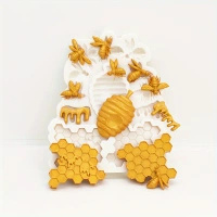 Forma silikonowa do tworzenia dekoracji PLASTRY MIODU MIÓD PSZCZOŁY PSZCZÓŁKI