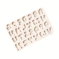 Mata forma silikonowa do tworzenia dekoracji LITERKI ALFABET WZ.IV