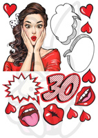 Wydruk jadalny DZIEWCZYNA 30tka