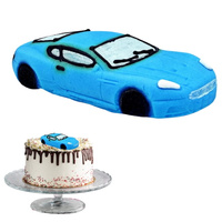 Cukrowa figurka na tort SAMOCHÓD NIEBIESKI duży Slado