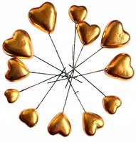 Dekoracja topper SERDUSZKA na piku 20 szt. ZŁOTE