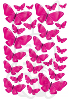 Wydruk jadalny MOTYLE ODCIENIE RÓŻU WZ. IV