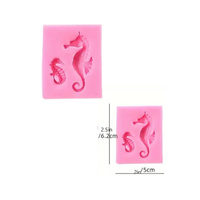 Forma silikonowa do dekoracji masy cukrowej czekolady KONIK MORSKI 