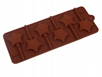 Forma silikonowa do lizaków GWIAZDKI 24x9,5 cm
