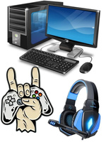 Wydruk jadalny DLA GRACZA- KOMPUTER, SŁUCHAWKI  WZ. I