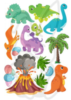 Wydruk jadalny opłatek na tort DINOZAURY WZ. I