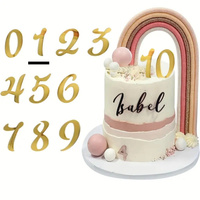 Topper na tort cyfra 1 JEDEN JEDYNKA 6x3,5 cm