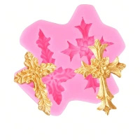 Forma silikonowa do tworzenia dekoracji z masy cukrowej czekolady KRZYŻ