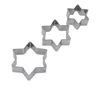 Foremki do ciastek ŚWIĄTECZNE - GWIAZDKI 3 szt.