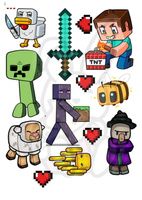 Wydruk jadalny opłatek na tort MINECRAFT WZ.V