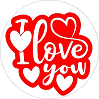 Opłatek na tort LOVE SERDUSZKA WALENTYNKI WZ. XII