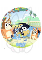 Wydruk jadalny opłatek na tort BLUEY śr. 20 cm