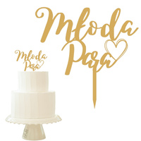 Topper na tort ślubny weselny wz.II