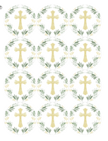 Opłatek na muffinki PIERWSZA KOMUNIA ŚWIĘTA WZ.VII