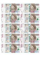 Wydruk jadalny PIENIĄDZE - 500 ZŁOTYCH A4