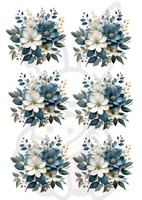 Wydruk jadalny opłatek na tort KWIATY KWIATKI NIEBIESKIE WZ. III