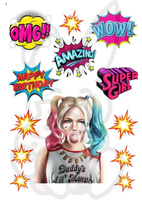 Wydruk jadalny opłatek na tort POWER GIRL