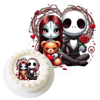 Opłatek na tort JACK I SALLY