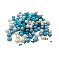 Posypka cukrowa do dekoracji tortu babeczek NIEBIESKI MIX 50g Slado