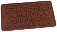 Forma silikonowa do czekolady HAPPY BIRTHDAY 21x11x0,4 cm