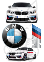 Wydruk jadalny opłatek na tort AUTO BMW BIAŁE WZ. I