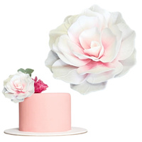 Dekoracja waflowa RÓŻA Pastella CIENIOWANA RÓŻOWA kwiaty na tort Rose Decor