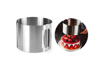 Obręcz rant regulowany do pieczenia biszkoptu i składania tortu h 15 cm 16-28 cm