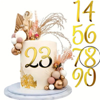 Topper na tort cyfra 8 OSIEM ÓSEMKA 4,5x3 cm