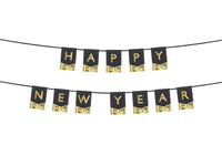 Baner Happy New Year, 135x16,5 cm