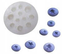 Foremka silikonowa do tworzenia dekoracji z czekolady masy cukrowej BORÓWKI JAGODY