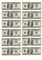 Wydruk jadalny opłatek na tort PIENIĄDZE - DOLARY A4