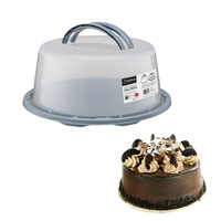 Okrągły pojemnik na tort śr. 34 cm h 15 cm SZARY Galicja