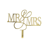 Akrylowy topper na tort weselny ślubny MR&MRS MŁODA PARA WZ.IV