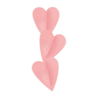 Dekoracje waflowe na tort muffinki SERCA RÓŻOWE 20 szt. Rose Decor