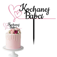 Topper na tort 15x15 cm KOCHANEJ BABCI DZIEŃ BABCI WZ.II