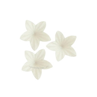 Dekoracja waflowa na tort KWIATUSZKI MINI BIAŁE 20 szt. Rose Decor