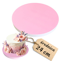 Podkład pod tort styrodur 24 RÓŻOWY (różowy styrodur)