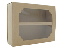 Pudełko na 10 makaroników 13x16x5 cm kraft