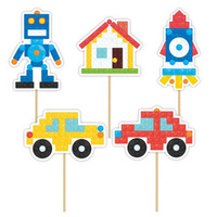 Topper na tort KLOCKI 5 szt. Part Pal