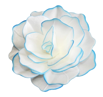 Dekoracja waflowa RÓŻA Pastella BIAŁO NIEBIESKA Rose Decor