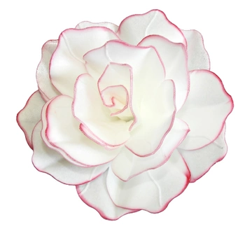 Dekoracja waflowa RÓŻA Pastella BIAŁO RÓŻOWA Rose Decor