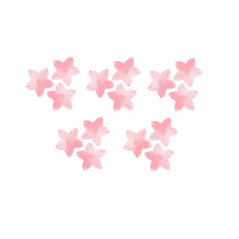 Dekoracja waflowa na tort KWIATUSZKI MINI RÓŻOWE 20 szt. Rose Decor