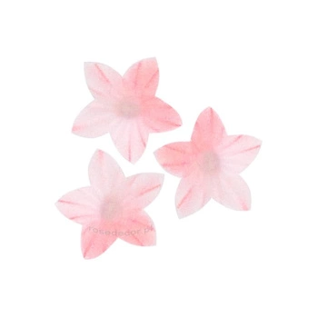 Dekoracja waflowa na tort KWIATUSZKI MINI RÓŻOWE 20 szt. Rose Decor