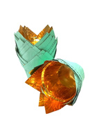 Papilotki do muffinek TULIPANY MIĘTOWO ZŁOTE 50 szt.