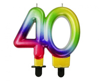 #SC4 Świeczka B&C cyferka 40, Galaxy, 7,5 cm KK