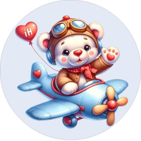 Opłatek na tort MIŚ W SAMOLOCIE WZ.II