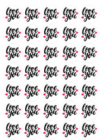 Opłatek na muffinki LOVE SERDUSZKA WALENTYNKI WZ. X